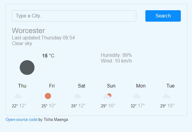Vanilla weather project preview